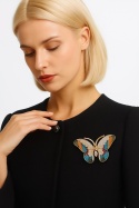 Broszka Motyl Kryształ Górski
