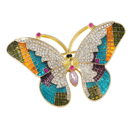 Broszka Motyl Kryształ Górski